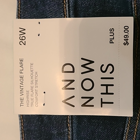 And Now This Jeans, Bootcut, Size 26W. NWT, The Vintage Flare Highrise Stretch - Picture 10 of 16